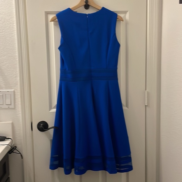 Calvin Klein Royal Blue Fit and Flare Dress - Picture 4 of 9